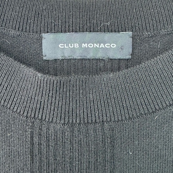 Club Monaco Black Wool Sweater, XS - Picture 2 of 5